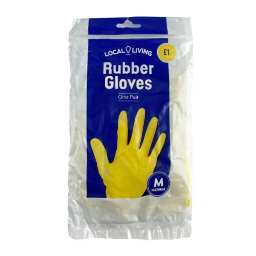 LOCAL LIVING RUBBER GLOVES MEDIUM 1s Main image