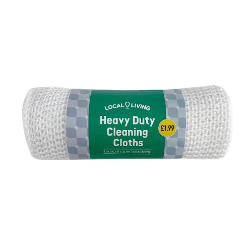 LOCAL LIVING HEAVY DUTY CLEANING CLOTHS £1.99 4s Main image