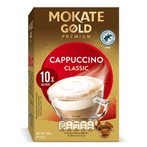 MOKATE GOLD CAPPUCCINO UNSWEETENED 10x14g Main image