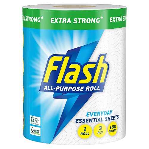 FLASH ESSENTIAL EXTRA STRONG 3PLY KITCHEN TOWEL 1roll Main image