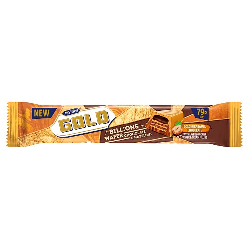 MCVITIES GOLD BILLION CHOC HAZELNUT BAR 79P 39g Main image