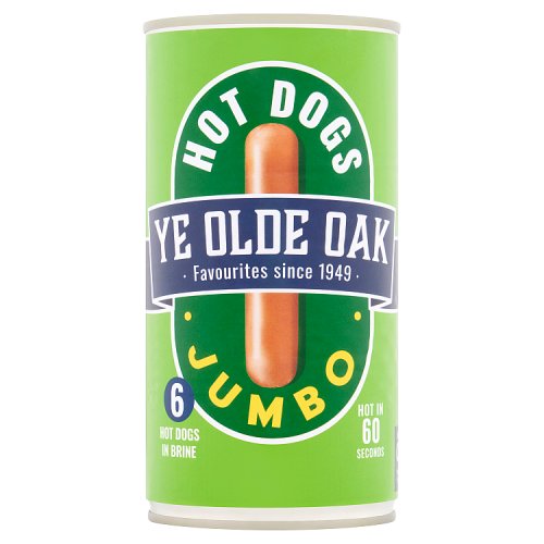 YE OLDE OAK JUMBO HOT DOGS GIANTS TIN 560g