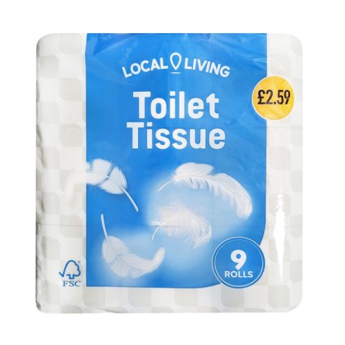 LOCAL LIVING SOFT TOILET ROLL 2PLY 9 ROLL Main image
