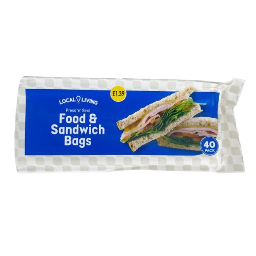 LOCAL LIVING PRESS N SEAL BAGS SANDWICH £1.39 40s Main image