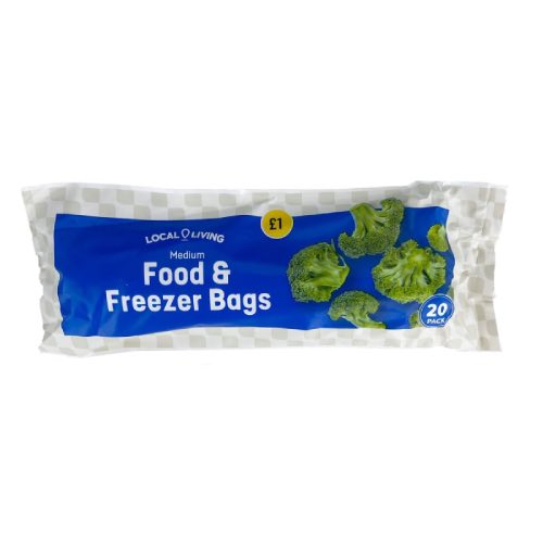 LOCAL LIVING FOOD FREEZER BAGS MEDIUM 20s Main image