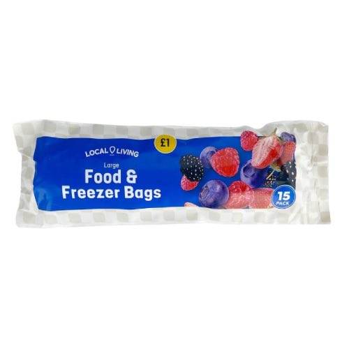 LOCAL LIVING FOOD FREEZER BAGS LARGE £1 15s