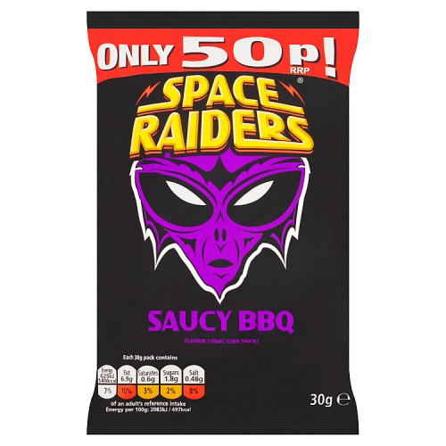 SPACE RAIDERS SAUCY BBQ 50P 30g
