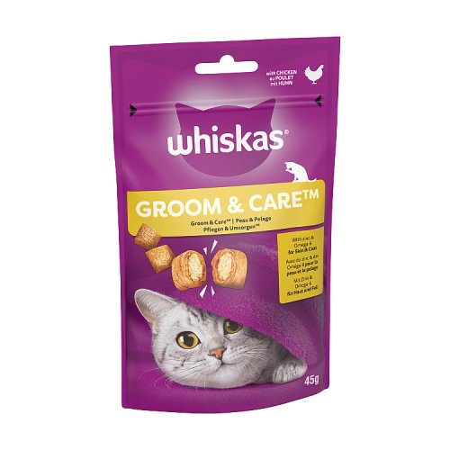 WHISKAS GROOM & CARE CAT TREATS 45G Main image