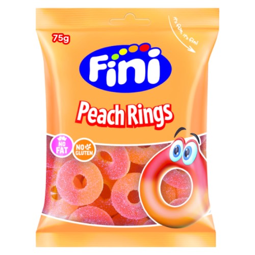 FINI HALAL PEACH RINGS 75g