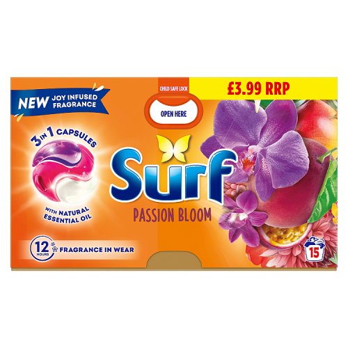 SURF CAPSULES PASSION BLOOM £3.99 15WASH Main image