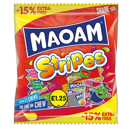 HARIBO MAOAM STRIPES [15% EXTRA FREE] 161g Main image