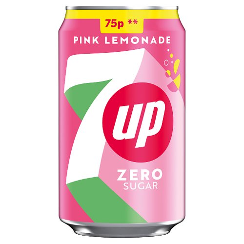 7UP ZERO PINK LEMONADE 75P 330ml Main image