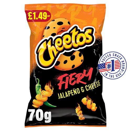 CHEETOS TWISTED FIERY JALAPENO & CHEESE £1.49 70g Main image