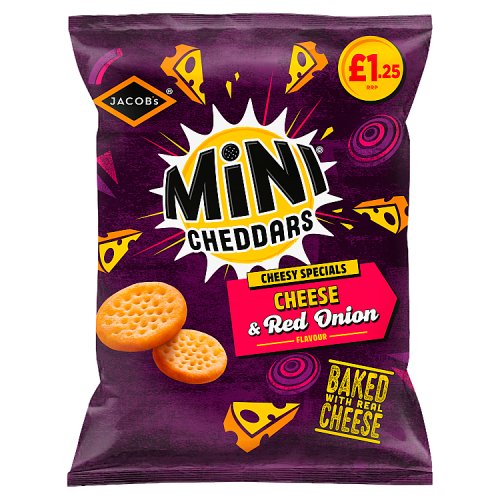 MINI CHEDDARS & RED ONION £1.25 90g Main image