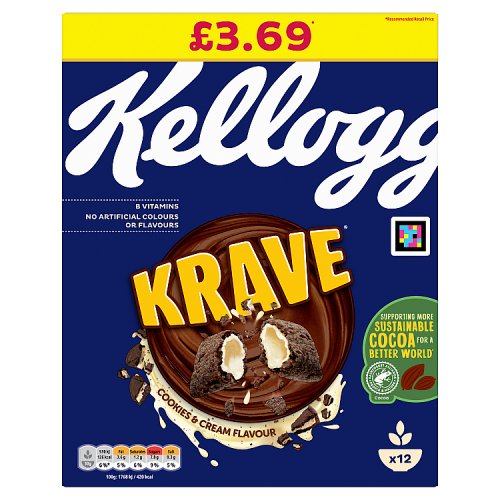 KELLOGGS KRAVE COOKIES AND CREAM £3.69 375g Main image