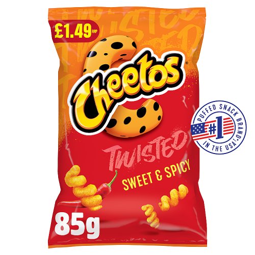 CHEETOS TWISTED SWEET & SPICY £1.49 85g