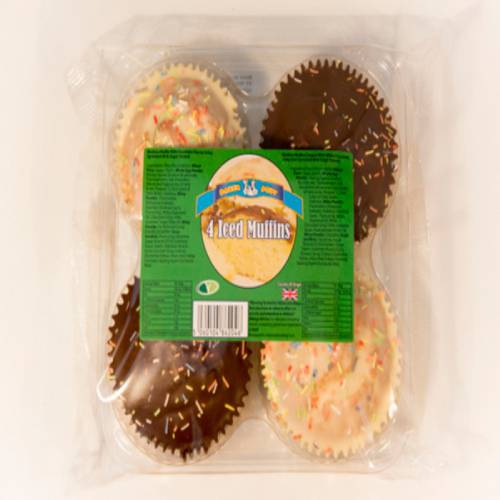 BAKER BOYS ICED MUFFINS 4 PACK