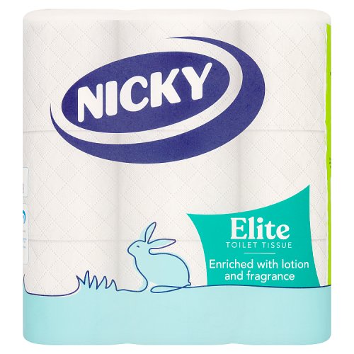 NICKY ELITE WHITE TOILET ROLL PAPER PACK 9roll