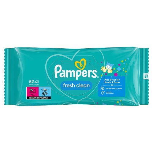 PAMPERS FRESH CLEAN BABY WIPES 52s
