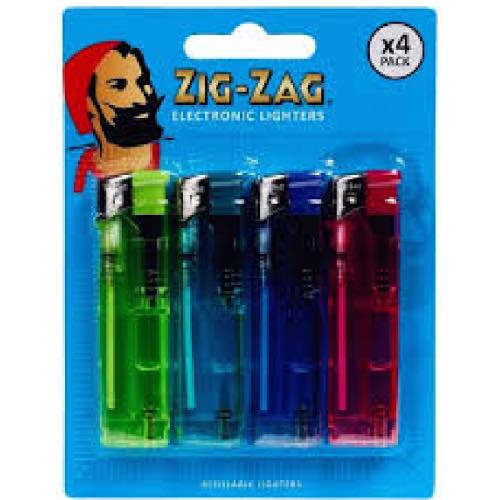 ZIG ZAG ELECTRONIC LIGHTERS 4 PACK Main image