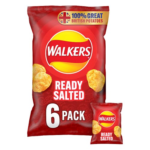 WALKERS READY SALTED [6 PACK] 25g