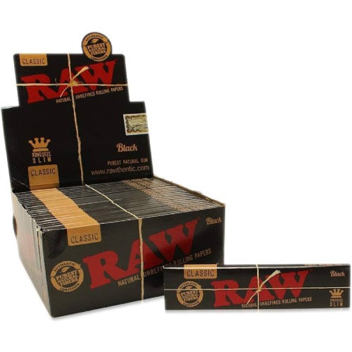 RAW BLACK CLASSIC KING SIZE SLIM 20s