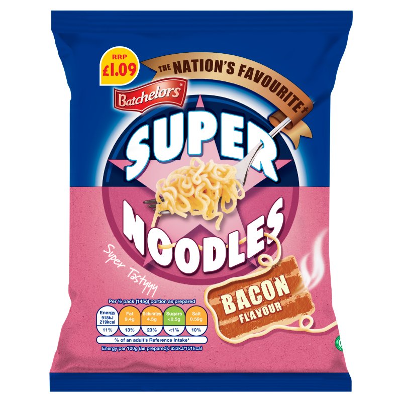 BATCHELORS SUPER NOODLES BACON £1.09 90g Main image