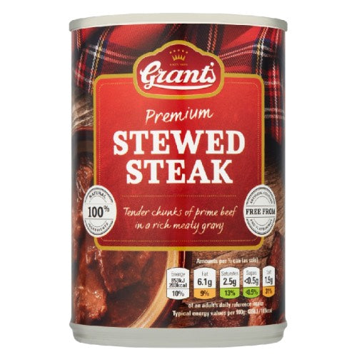 GRANTS PREMIUM STEWED STEAK 6 FOR 5 392G