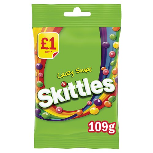 SKITTLES SOURS £1 109g