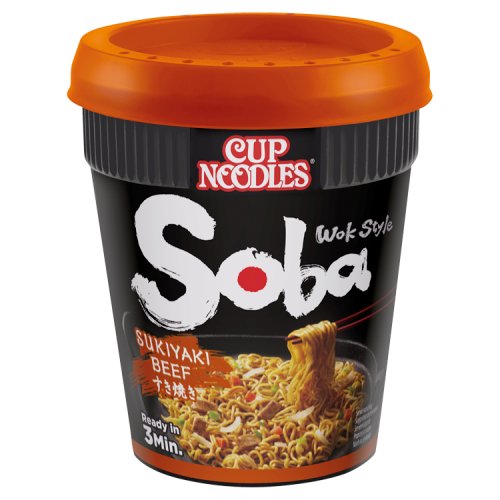 NISSIN SOBA CUP NOODLES SUKIYAKI BEEF 89G