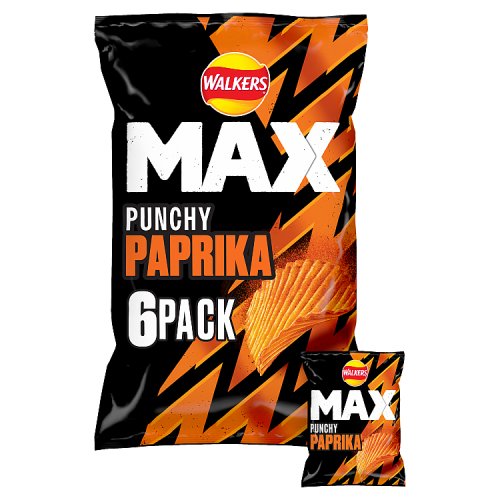 WALKERS MAX PAPRIKA [6 PACK] 27g