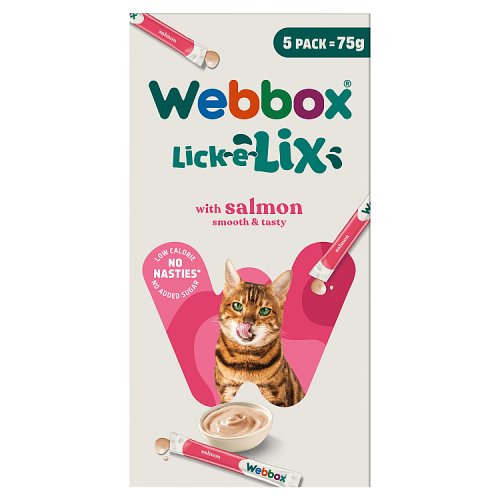 WEBBOX CAT LICK E LIX SALMON 5PACK Main image