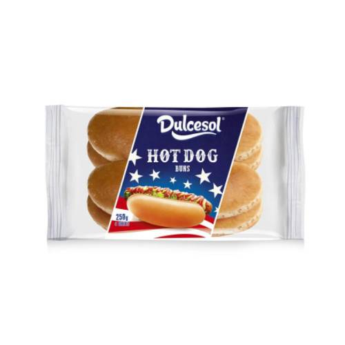 DULCESOL 4 HOT DOG ROLLS 250G