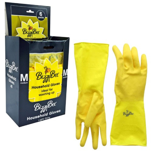 BIZZYBEE HOUSEHOLD MEDIUM GLOVES 6s