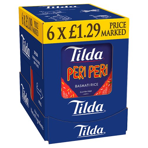 TILDA MICROWAVE PERI PERI BASMATI RICE £1.29 250g Main image