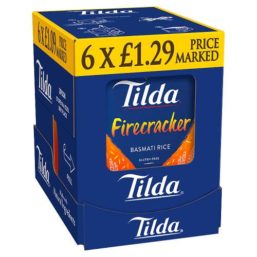 TILDA MICROWAVE HOT FIRECRACKER BASMATI RICE 250g Main image