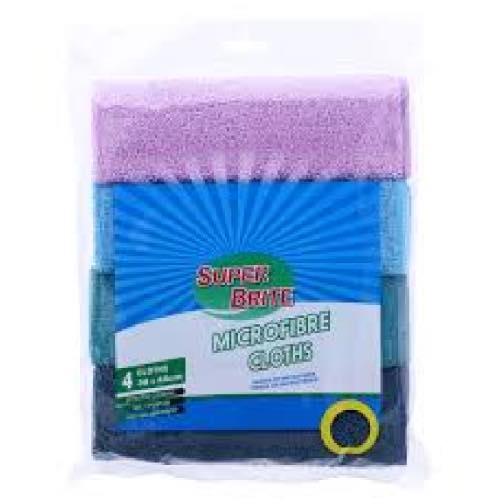 SUPER BRIGHT MICROFIBRE CLOTHS 4pk Main image