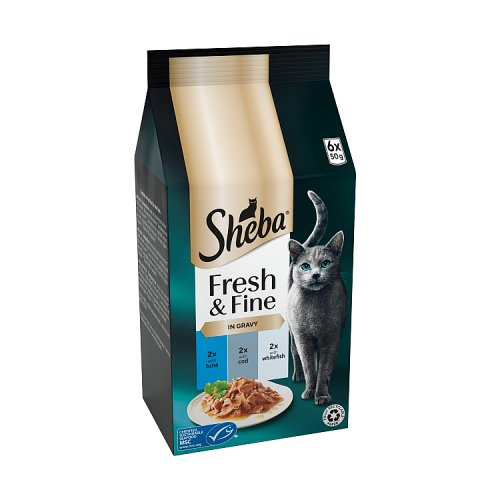 SHEBA FRESH & FINE FISH IN GRAVY 50G Main image