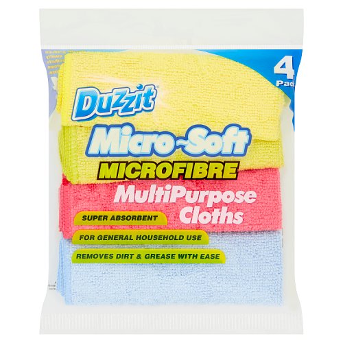 DUZZIT MICRO SOFT MICROFIBRE CLOTH 4PACK
