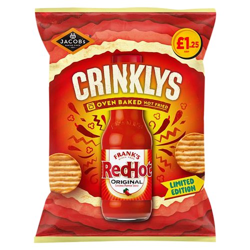 MINI CRINKLYS FRANKS RED HOT £1.25 90g