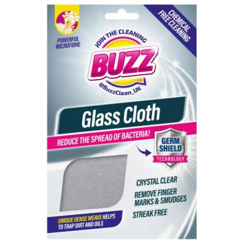 BUZZ MICROFIBRE GLASS CLOTH WITH GERM SHIELD std