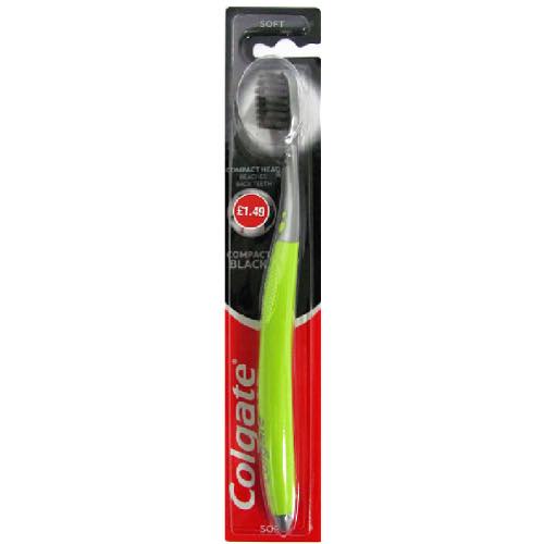 COLGATE TOOTHBRUSH COMPACT BLACK £1.49 6s Main image