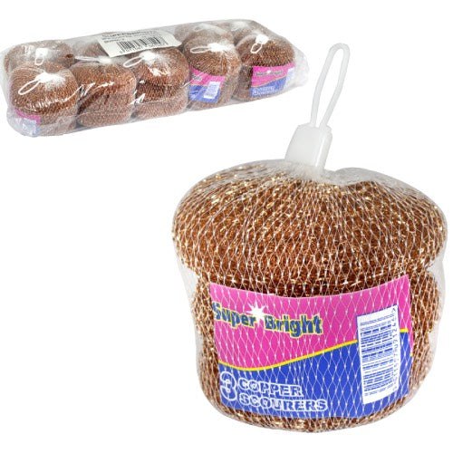 SUPER BRIGHT 3 PACK COPPER SCOURERS 10s Main image
