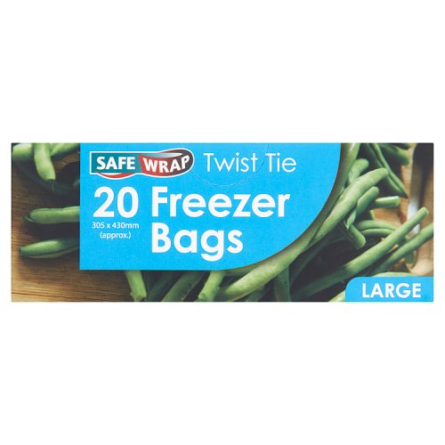 SAFEWRAP 20 LARGE FREEZER BAGS 20s Main image