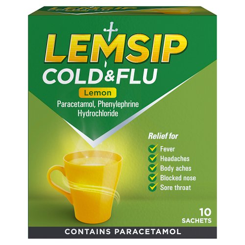 LEMSIP COLD & FLU LEMON SACHETS 10s