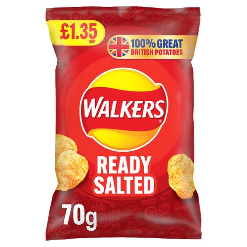 WALKERS READY SALTED £1.35 70g Main image