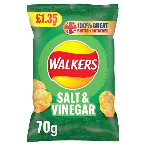 WALKERS SALT & VINEGAR £1.35 70g Main image