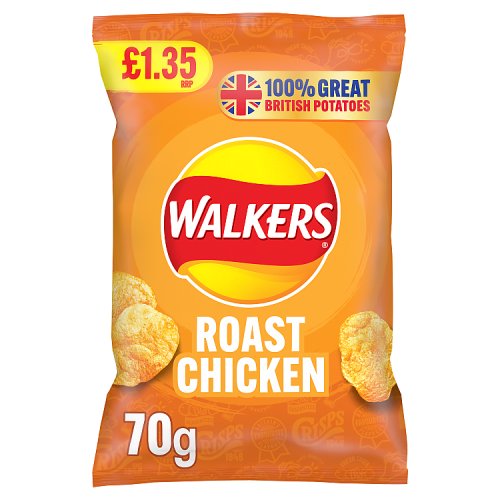 WALKERS ROAST CHICKEN £1.35 70g Main image