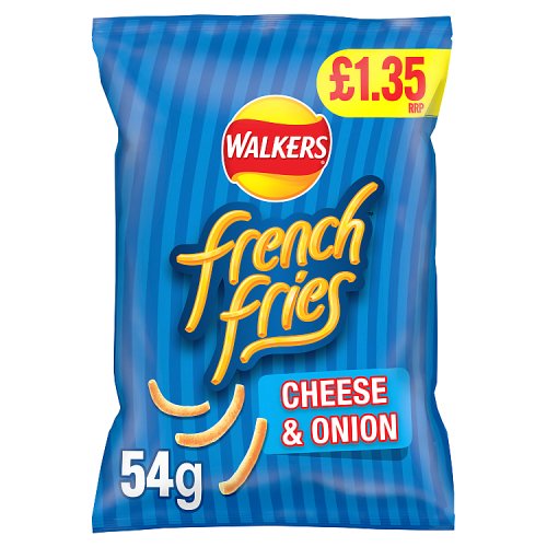 WALKERS FRENCH FRIES CHEESE AND ONION £1.35 54g