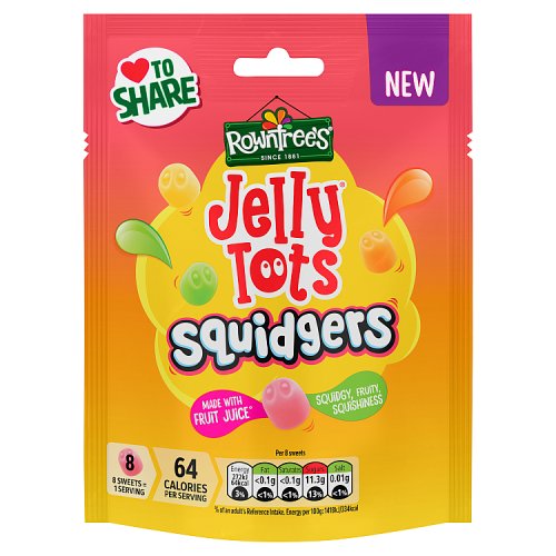 ROWNTREE SQUIDGERS JELLY TOTS 120g